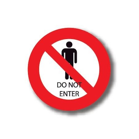 Ergomat 20in CIRCLE SIGNS - Do Not Enter DSV-SIGN 400 #1839 -UEN